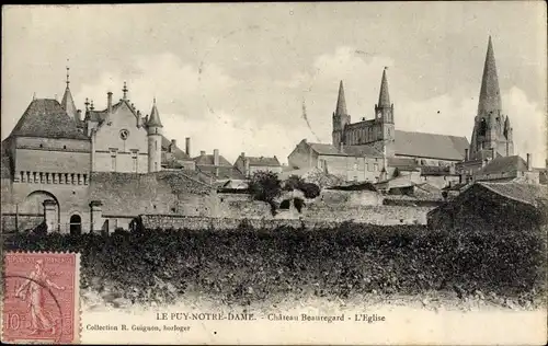 Ak Le Puy Notre Dame Maine et Loire, Chateau Beauregard, L'Eglise