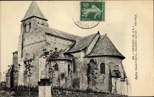 Ak Gennes Maine et Loire, Eglise Saint Veterin