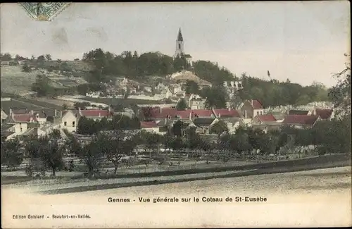 Ak Gennes Maine et Loire, Vue generale sur le Coteau de Saint Eusebe