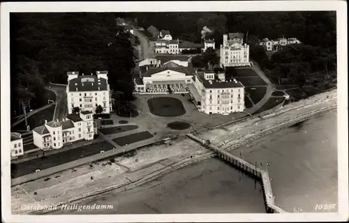 Ak Seebad Heiligendamm Bad Doberan, Kurhaus, Grand Hotel, Villen, Fliegeraufnahme