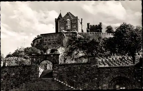 Ak Bingen am Rhein, Burg Klopp