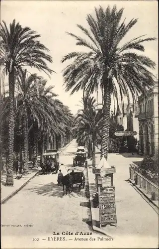 Ak Hyères Var, Avenue des Palmiers
