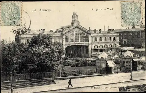 Ak Amiens Somme, La Gare du Nord
