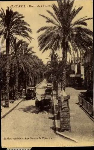 Ak Hyères Var, Boulevard des Palmiers