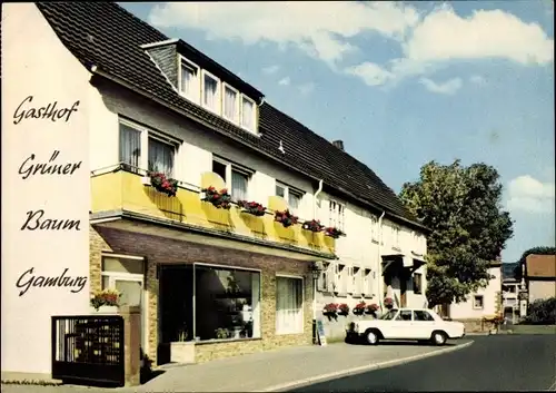 Ak Gamburg Werbach an der Tauber, Gasthof Grüner Baum, Metzgerei