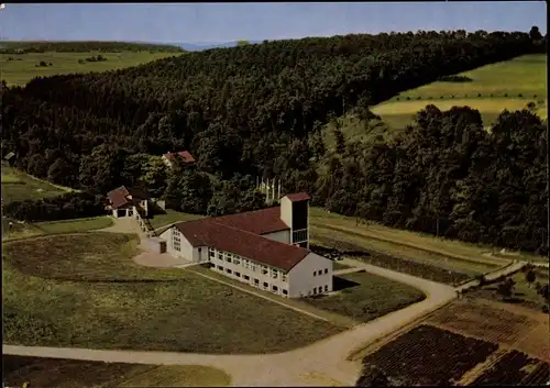 Ak Seckach in Baden, Jugenddorf Klinge, Kirche St. Bernhard, Gemeinschaftshaus, Pfarrhaus