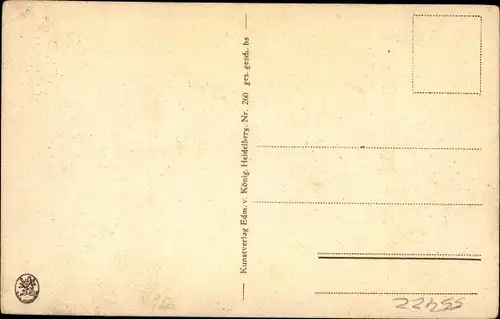 Künstler Ak Hoffmann, H., Bacharach Rhein, Blick auf das alte Haus im Ort