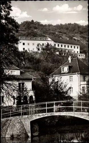 Ak Mosbach am Odenwald Baden, Jugendherberge, Brücke