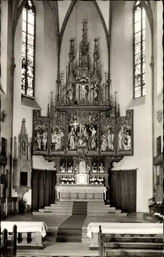 Ak Tauberbischofsheim in Baden, Kath. Stadtkirche, Hochaltar