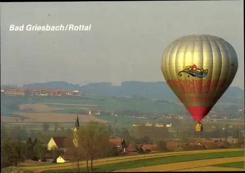 Ak Bad Griesbach im Schwarzwald, Heißluftballon, Gesamtansicht