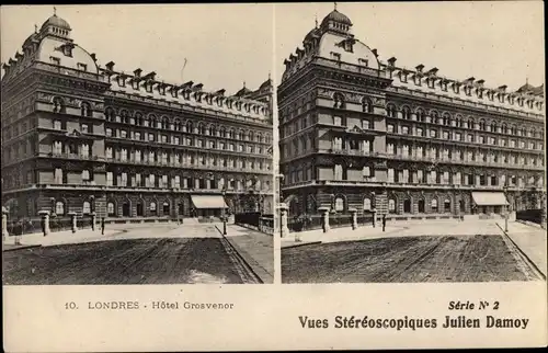 Stereo Ak London City England, Hotel Grosvenor