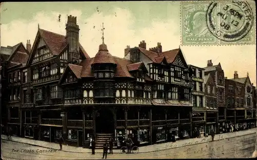 Ak Chester Cheshire England, The Cross