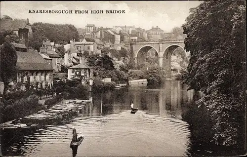 Ak Harrogate Knaresborough Yorkshire England, From High Bridge