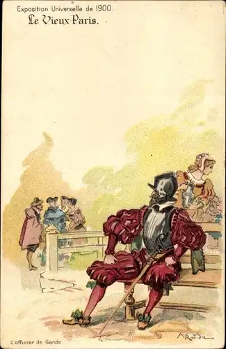 Künstler Litho Robida, A., Exposition Universelle de 1900, L'officier de Garde