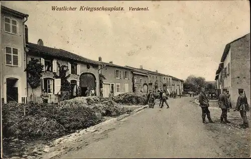 Ak Verdenal Meurthe et Moselle, Westlicher Kriegsschauplatz, dt. Soldaten, 1. WK