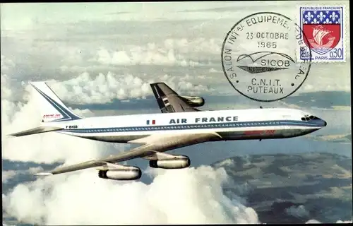 Ak Französisches Passagierflugzeug der Air France, Boeing 707 Intercontinental, F-BHSB