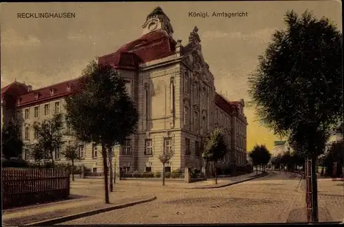 Ak Recklinghausen im Ruhrgebiet, Königl. Amtsgericht