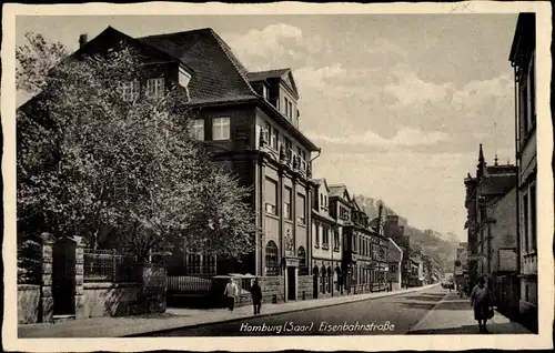 Ak Homburg in der Pfalz Saarland, Eisenbahnstraße