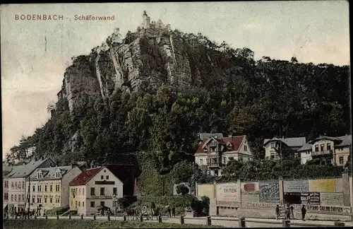 Ak Podmokly Bodenbach Děčín Tetschen an der Elbe Region Aussig, Schäferwand