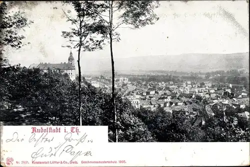 Ak Rudolstadt in Thüringen, Panorama