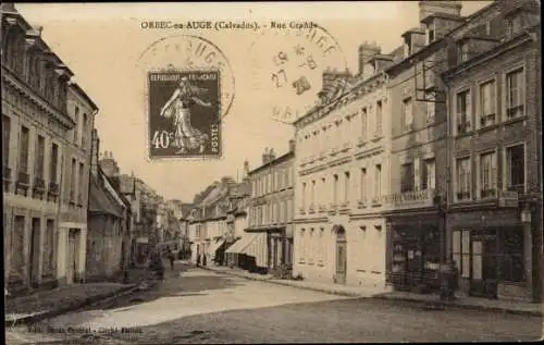 Ak Orbec en Auge Calvados, Rue Grande