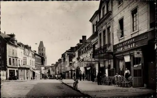 Ak Orbec Calvados, Rue Grande, Bar, Tabac