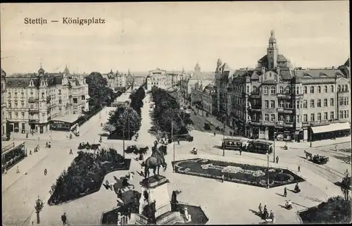 Ak Szczecin Stettin Pommern, Königsplatz