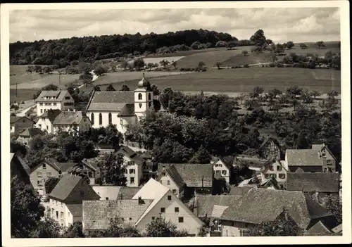 Ak Stuppach Bad Mergentheim in Tauberfranken, Teilansicht, Kirche