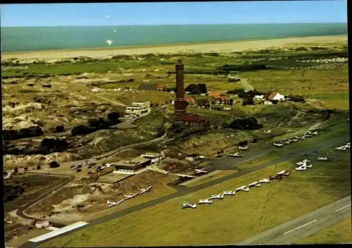 Ak Norderney in Ostfriesland, Flugplatz, Leuchtturm