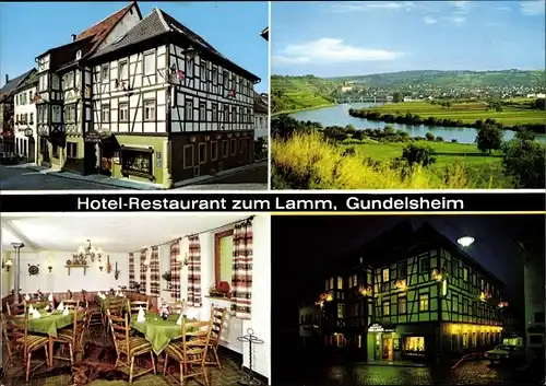 Ak Gundelsheim am Neckar Württemberg, Hotel Restaurant zum Lamm