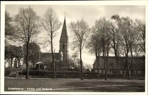 Ak Süderbrarup in Angeln, Kirche, Pastorat