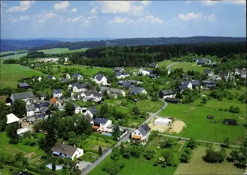 Ak Wölmersen im Westerwald, Ortsansicht und Neues-Leben-Zentrum, Luftaufnahme