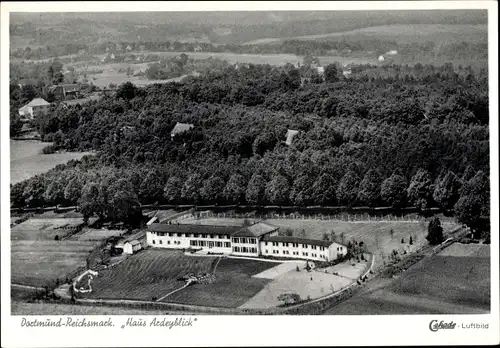 Ak Syburg Reichsmark Dortmund im Ruhrgebiet, Haus Ardeyblick, Fliegeraufnahme