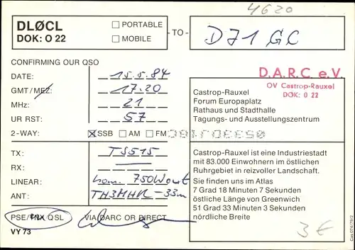 Ak Castrop Rauxel im Ruhrgebiet, Luftaufnahme, Forum Europaplatz, Stadthalle, Funkerkennung