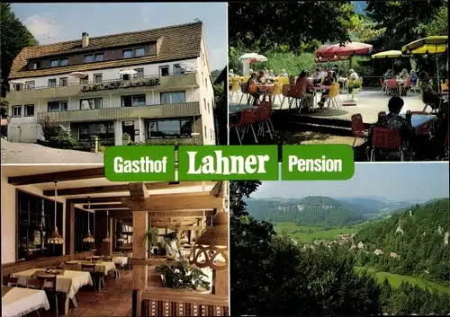 Ak Veilbronn Heiligenstadt in Oberfranken, Gasthof Pension Lahner, Gastraum, Terrasse, Landschaft