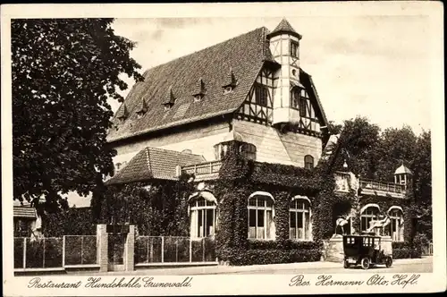 Ak Berlin Wilmersdorf Grunewald, Restaurant Hundekehle
