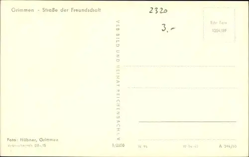 Ak Grimmen in Mecklenburg Vorpommern, Straße der Freundschaft, Schuhgeschäft H. Heiden, Konsum