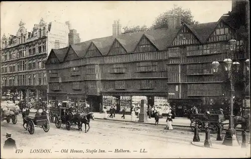 Ak London City England, Old Houses, Staple Inn, Holborn