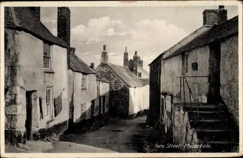 Ak Mousehole Cornwall England, Fore Street