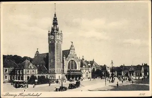 Ak Gdańsk Danzig, Hauptbahnhof