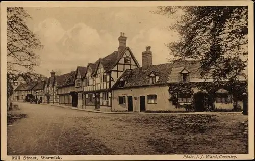 Ak Warwick Warwickshire England, Mill Street