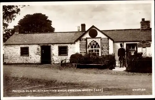 Ak Gretna Green Schottland, Famous Old Blacksmith's Shop