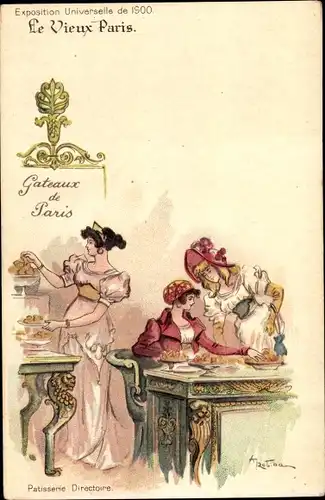 Künstler Litho Robida, A., Exposition Universelle de 1900, Patisserie Directoire