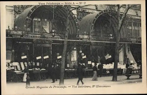 Ak Paris IX., Grands Magasins du Printemps, Boulevard Haussmann