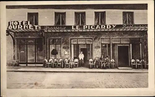 Ak Paris VIII., Hotel Fournet, Boulevard des Batignolles, Restaurant Le Picardy