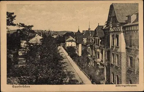 Ak Saarbrücken a.d. Saar, Blick in die Zähringerstraße