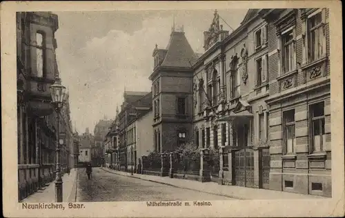 Ak Neunkirchen im Saarland, Wilhelmstraße, Casino