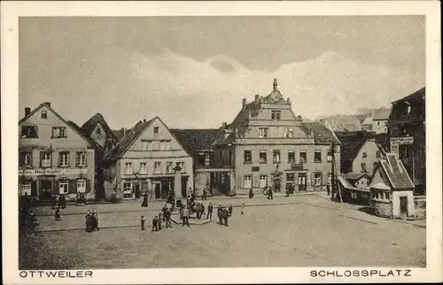 Ak Ottweiler im Saarland, Schlossplatz