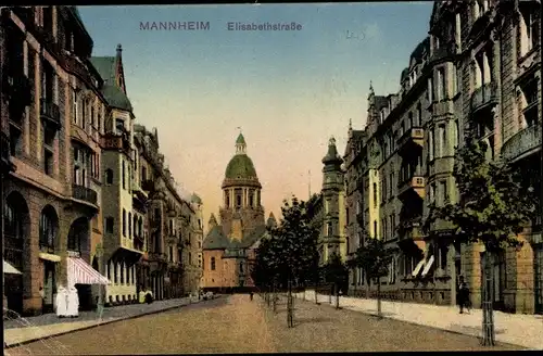 Ak Mannheim in Baden, Elisabethstraße