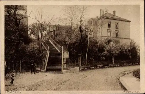 Ak Germersheim am Rhein, An der Stiege